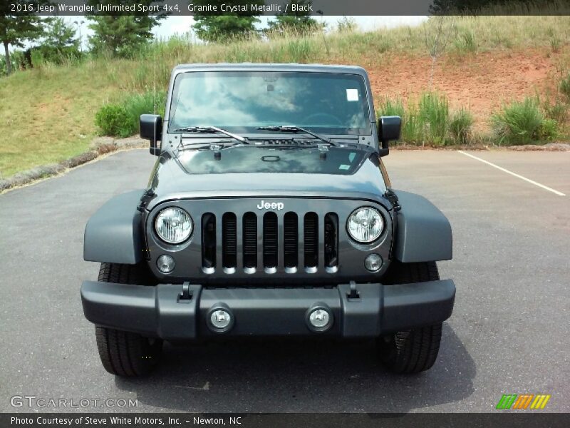 Granite Crystal Metallic / Black 2016 Jeep Wrangler Unlimited Sport 4x4