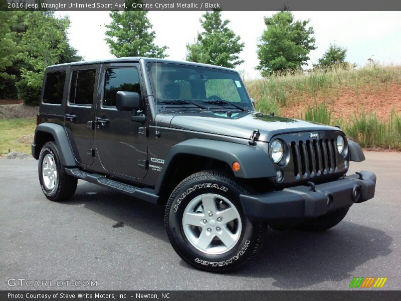Granite Crystal Metallic / Black 2016 Jeep Wrangler Unlimited Sport 4x4