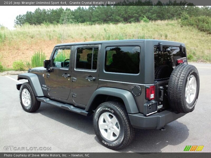 Granite Crystal Metallic / Black 2016 Jeep Wrangler Unlimited Sport 4x4
