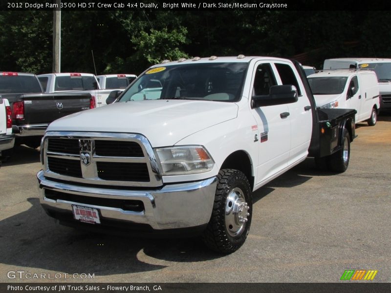Bright White / Dark Slate/Medium Graystone 2012 Dodge Ram 3500 HD ST Crew Cab 4x4 Dually