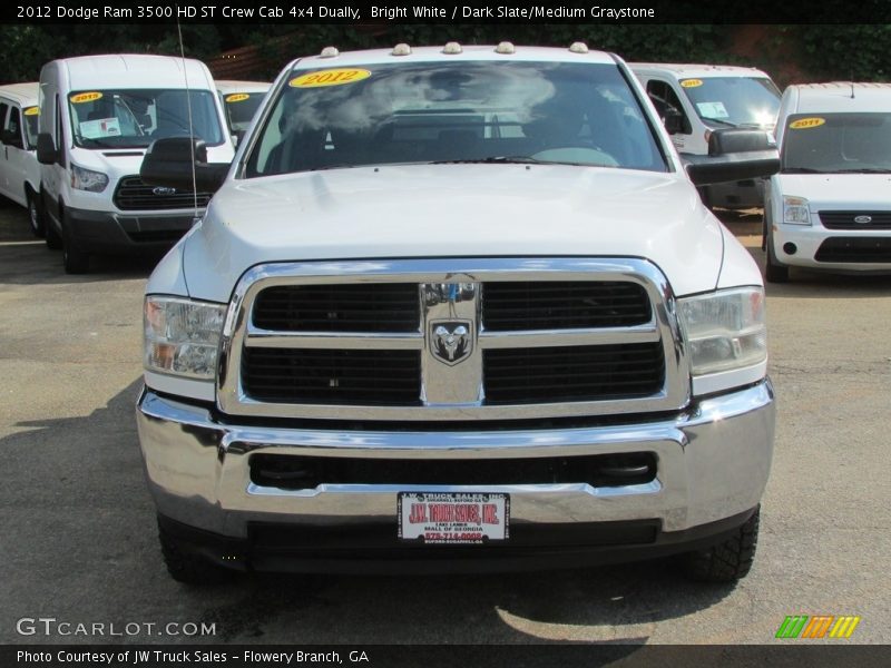 Bright White / Dark Slate/Medium Graystone 2012 Dodge Ram 3500 HD ST Crew Cab 4x4 Dually
