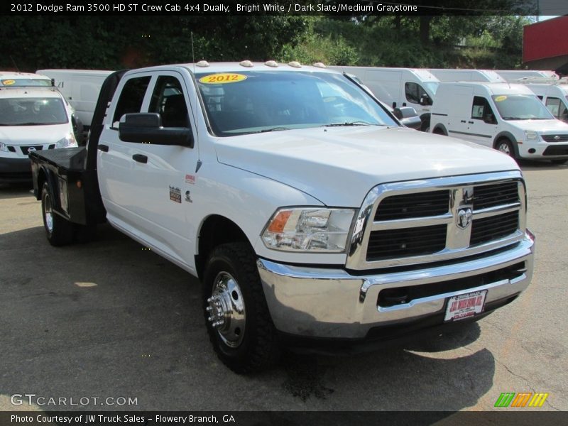 Bright White / Dark Slate/Medium Graystone 2012 Dodge Ram 3500 HD ST Crew Cab 4x4 Dually