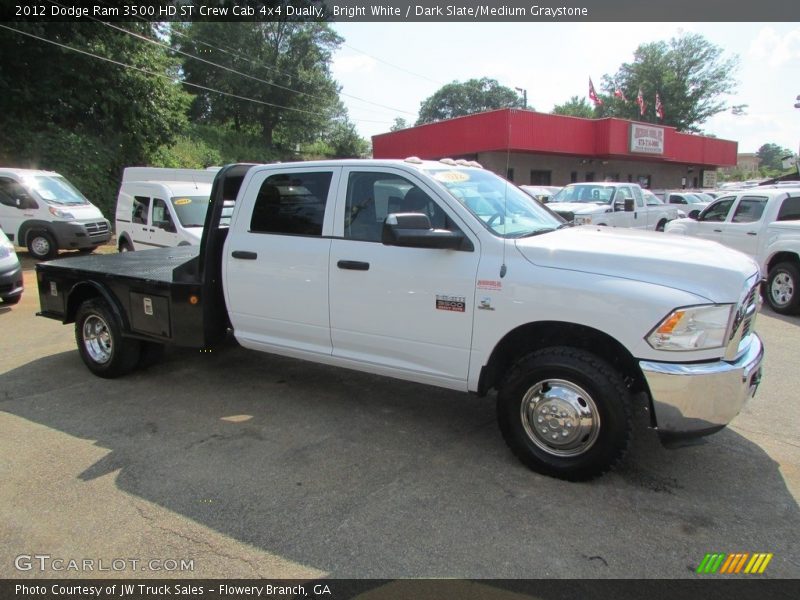 Bright White / Dark Slate/Medium Graystone 2012 Dodge Ram 3500 HD ST Crew Cab 4x4 Dually