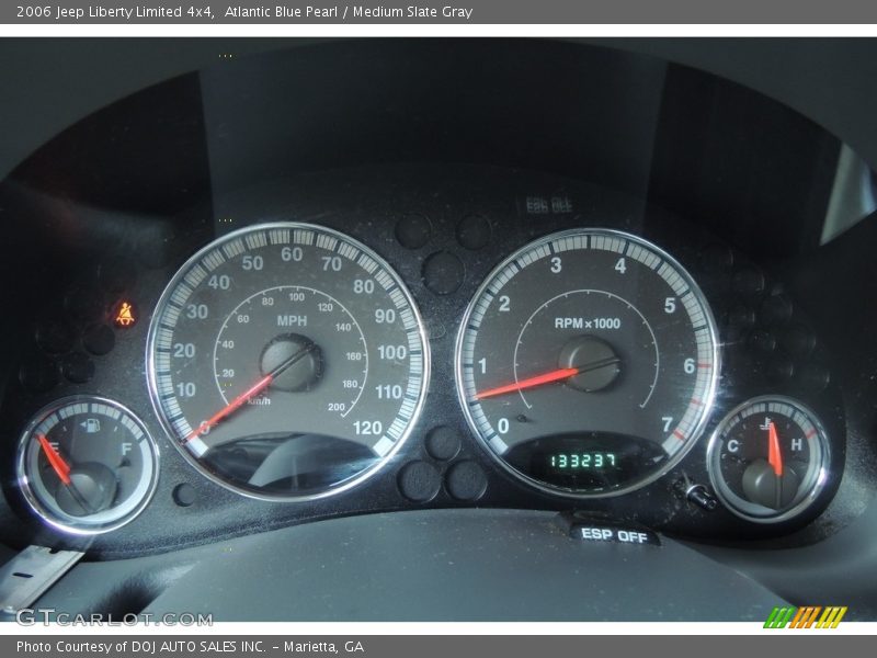 Atlantic Blue Pearl / Medium Slate Gray 2006 Jeep Liberty Limited 4x4