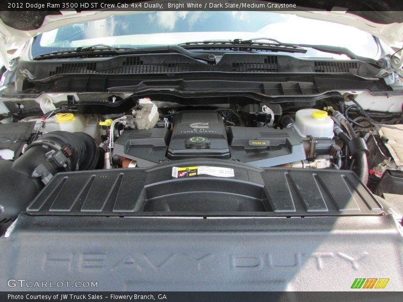 Bright White / Dark Slate/Medium Graystone 2012 Dodge Ram 3500 HD ST Crew Cab 4x4 Dually