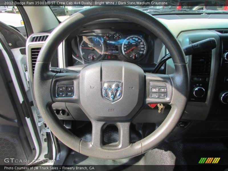 Bright White / Dark Slate/Medium Graystone 2012 Dodge Ram 3500 HD ST Crew Cab 4x4 Dually