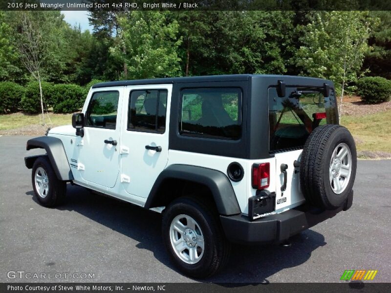 Bright White / Black 2016 Jeep Wrangler Unlimited Sport 4x4 RHD