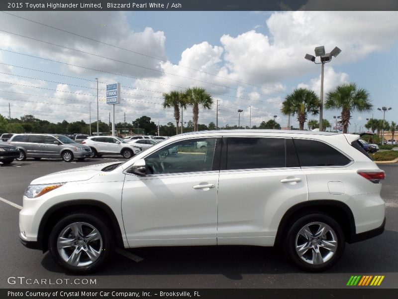 Blizzard Pearl White / Ash 2015 Toyota Highlander Limited