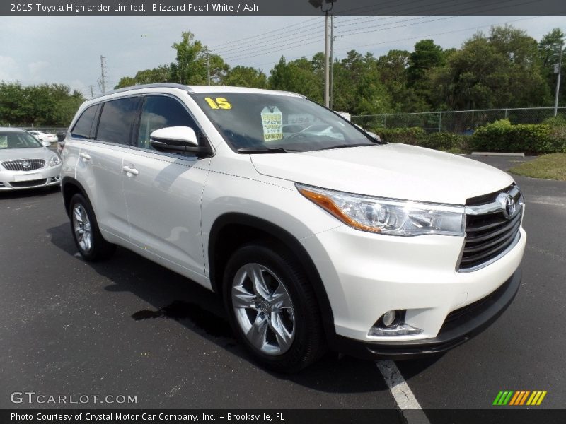 Blizzard Pearl White / Ash 2015 Toyota Highlander Limited