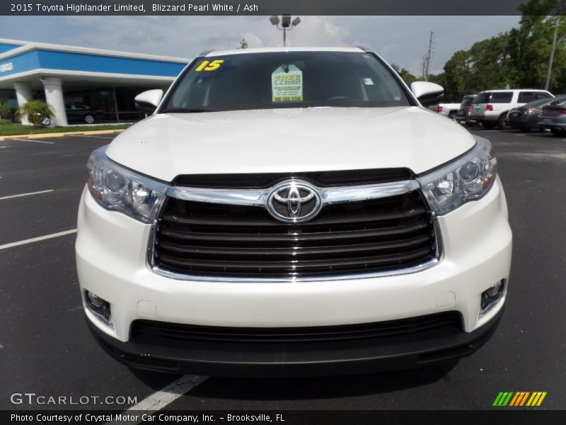 Blizzard Pearl White / Ash 2015 Toyota Highlander Limited