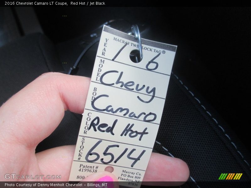 Red Hot / Jet Black 2016 Chevrolet Camaro LT Coupe
