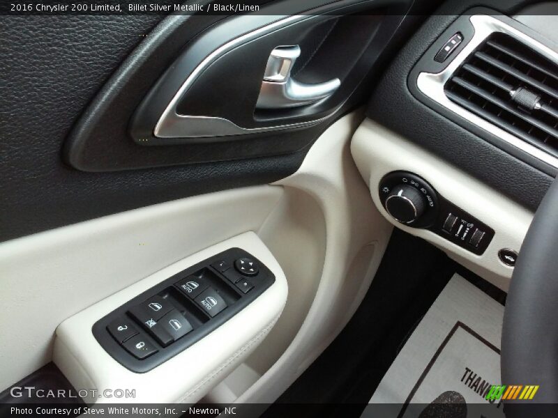 Billet Silver Metallic / Black/Linen 2016 Chrysler 200 Limited