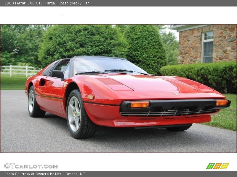 Rosso (Red) / Tan 1980 Ferrari 308 GTSi Targa