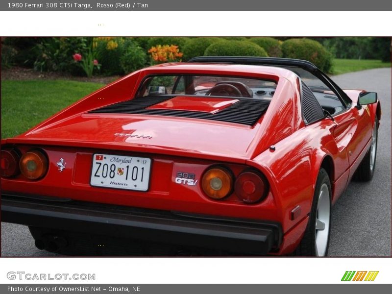 Rosso (Red) / Tan 1980 Ferrari 308 GTSi Targa