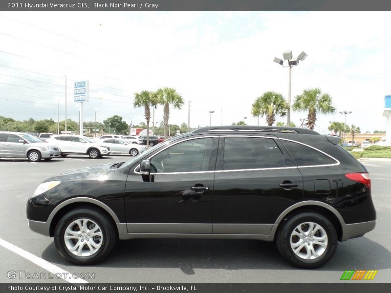 Black Noir Pearl / Gray 2011 Hyundai Veracruz GLS
