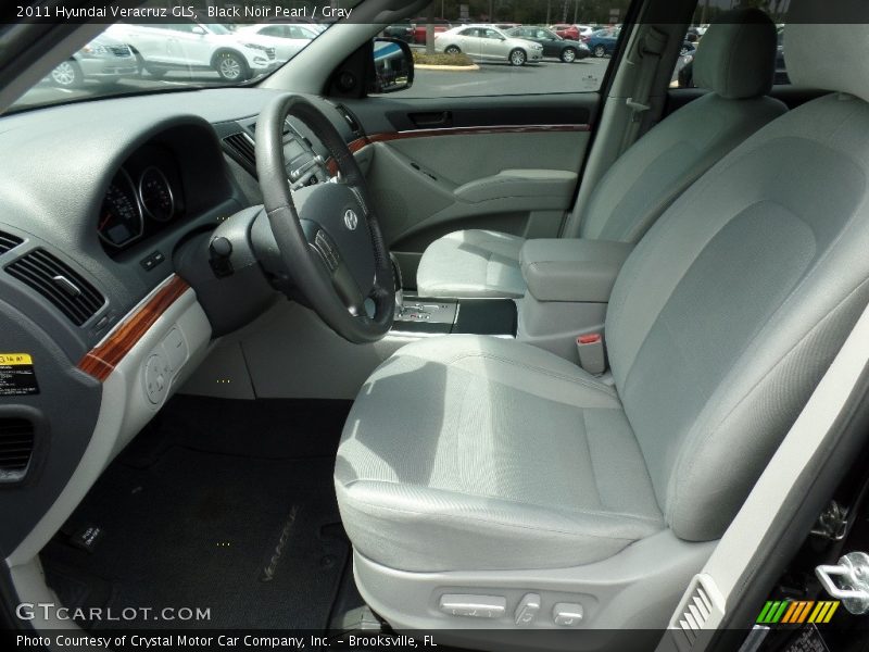 Black Noir Pearl / Gray 2011 Hyundai Veracruz GLS