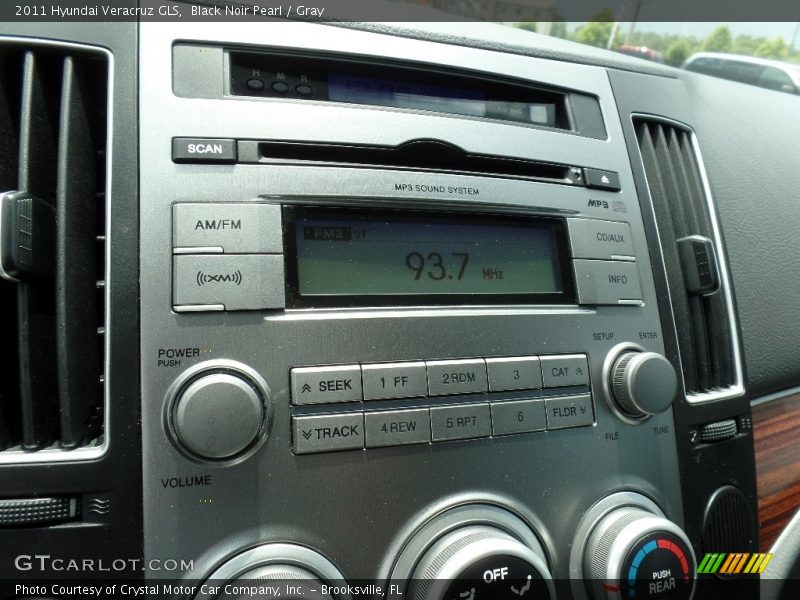 Black Noir Pearl / Gray 2011 Hyundai Veracruz GLS