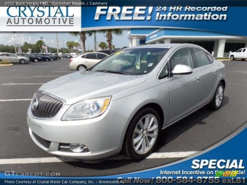 Quicksilver Metallic / Cashmere 2012 Buick Verano FWD