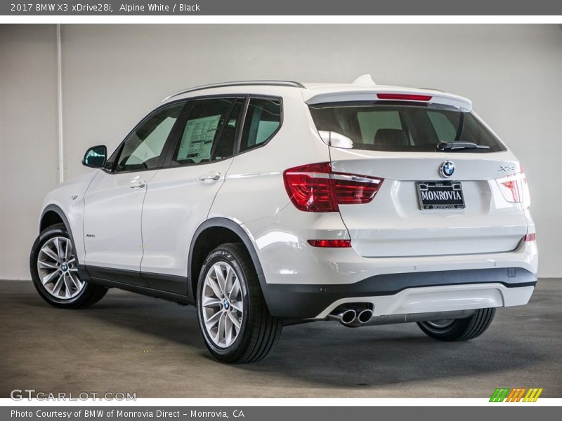 Alpine White / Black 2017 BMW X3 xDrive28i