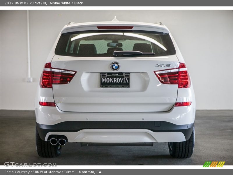 Alpine White / Black 2017 BMW X3 xDrive28i