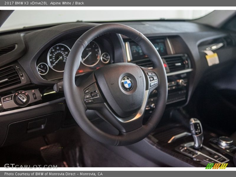 Alpine White / Black 2017 BMW X3 xDrive28i