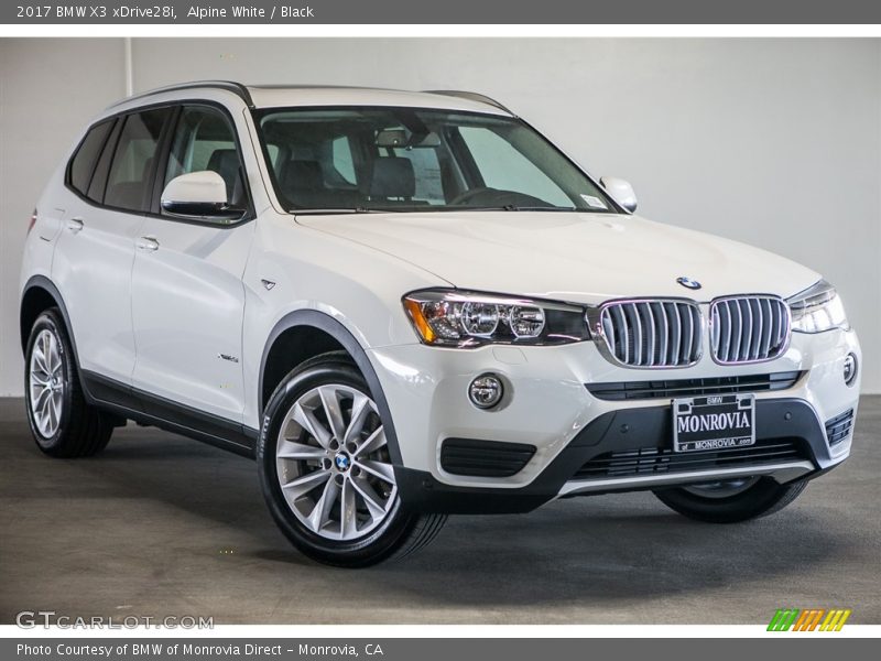 Alpine White / Black 2017 BMW X3 xDrive28i