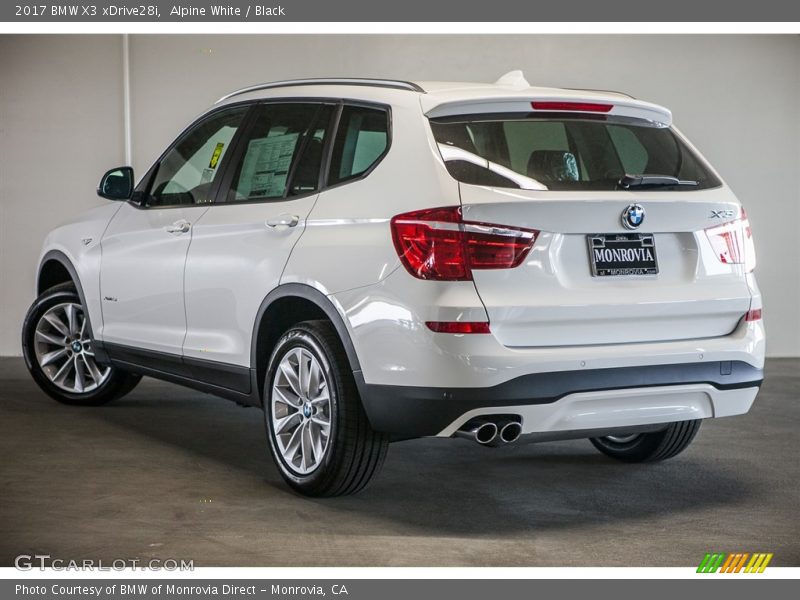 Alpine White / Black 2017 BMW X3 xDrive28i