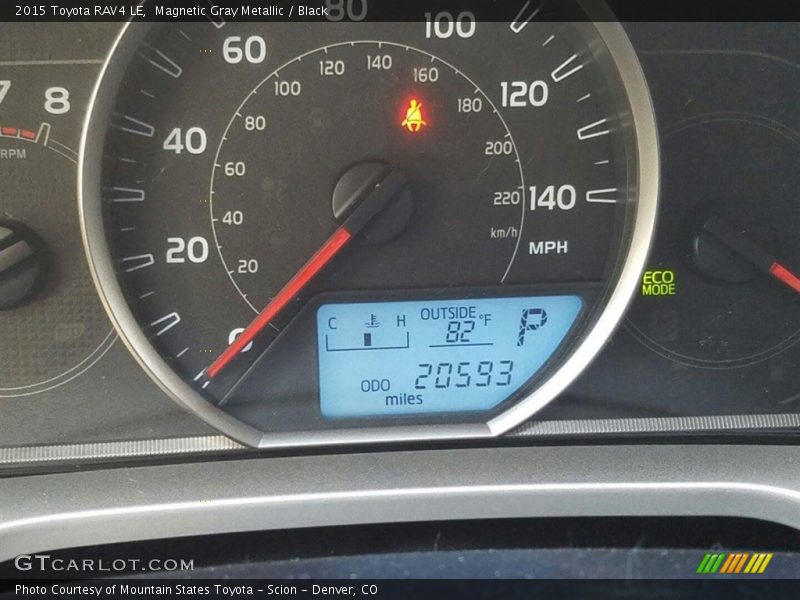 Magnetic Gray Metallic / Black 2015 Toyota RAV4 LE