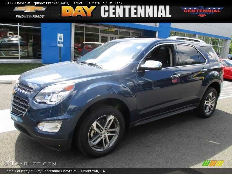 Patriot Blue Metallic / Jet Black 2017 Chevrolet Equinox Premier AWD