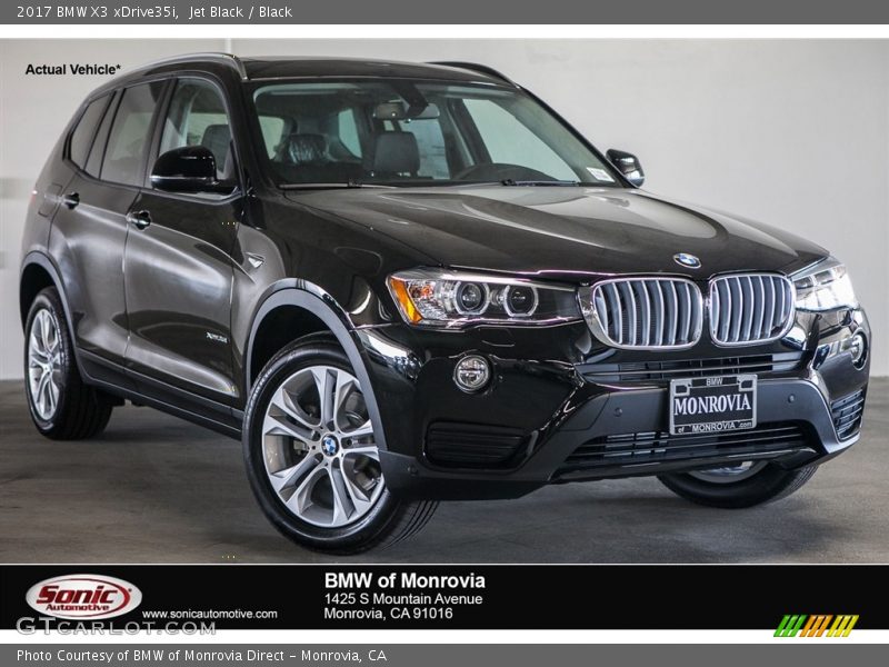 Jet Black / Black 2017 BMW X3 xDrive35i