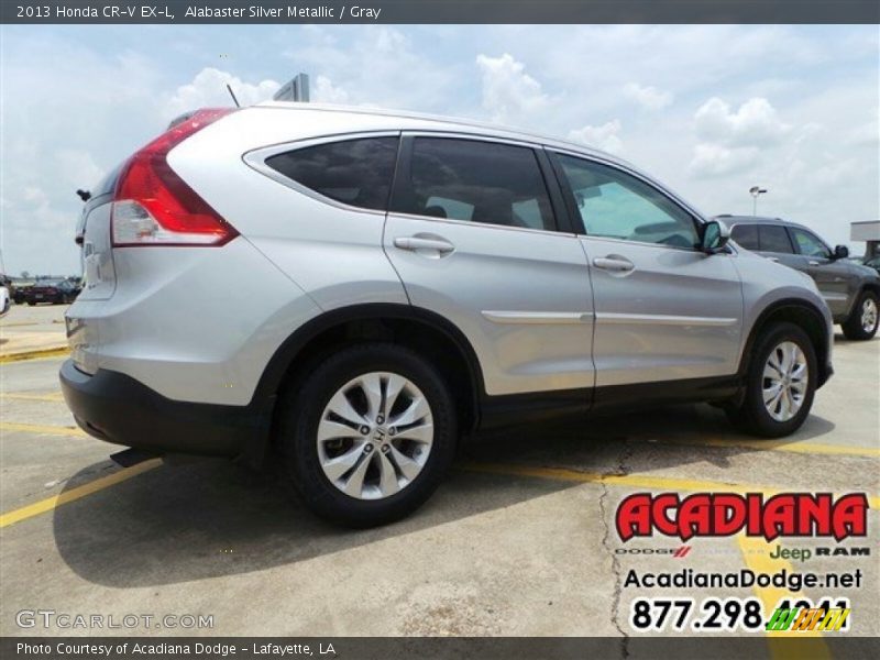 Alabaster Silver Metallic / Gray 2013 Honda CR-V EX-L