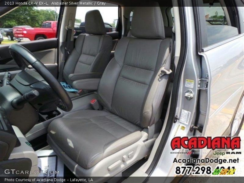 Alabaster Silver Metallic / Gray 2013 Honda CR-V EX-L