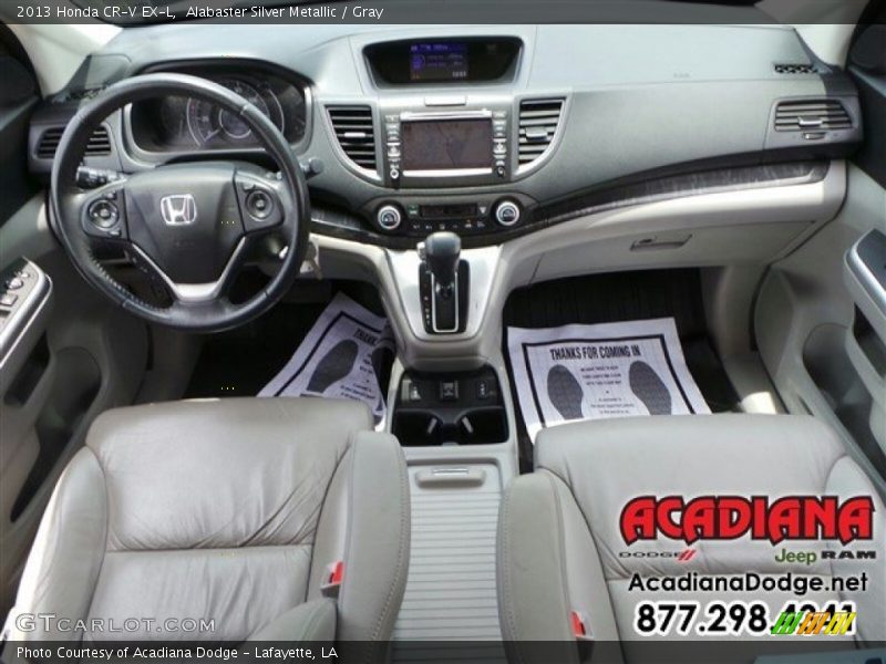 Alabaster Silver Metallic / Gray 2013 Honda CR-V EX-L