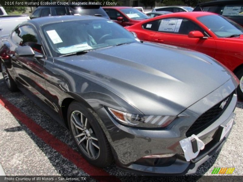 Magnetic Metallic / Ebony 2016 Ford Mustang EcoBoost Coupe