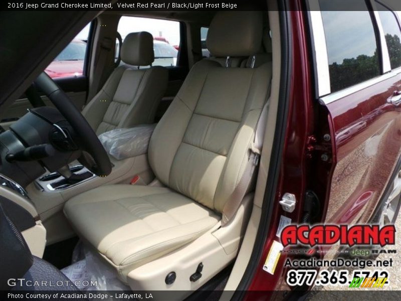 Velvet Red Pearl / Black/Light Frost Beige 2016 Jeep Grand Cherokee Limited