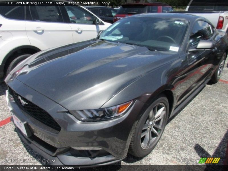 Magnetic Metallic / Ebony 2016 Ford Mustang EcoBoost Coupe