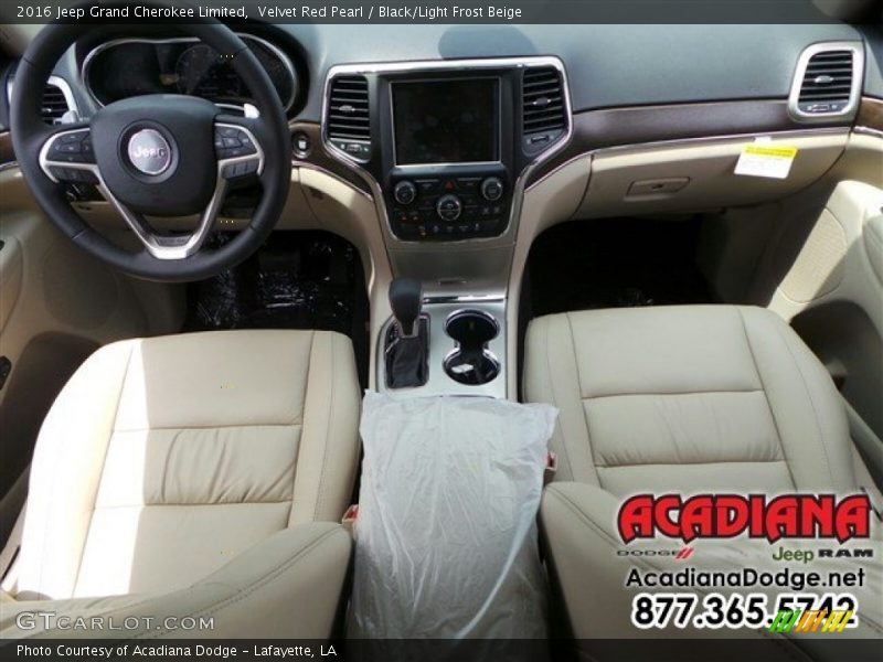 Velvet Red Pearl / Black/Light Frost Beige 2016 Jeep Grand Cherokee Limited