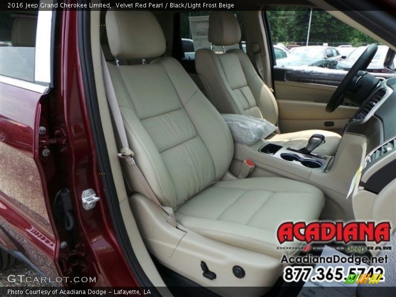 Velvet Red Pearl / Black/Light Frost Beige 2016 Jeep Grand Cherokee Limited