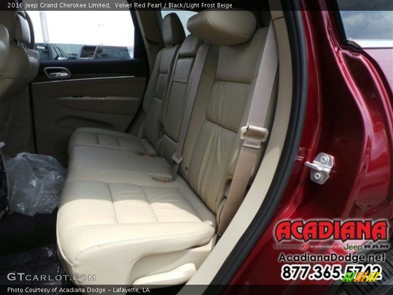 Velvet Red Pearl / Black/Light Frost Beige 2016 Jeep Grand Cherokee Limited