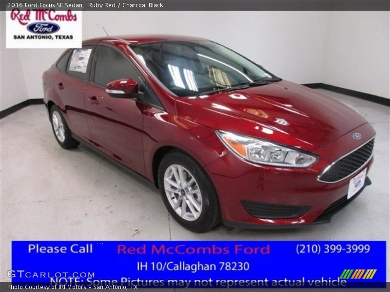 Ruby Red / Charcoal Black 2016 Ford Focus SE Sedan