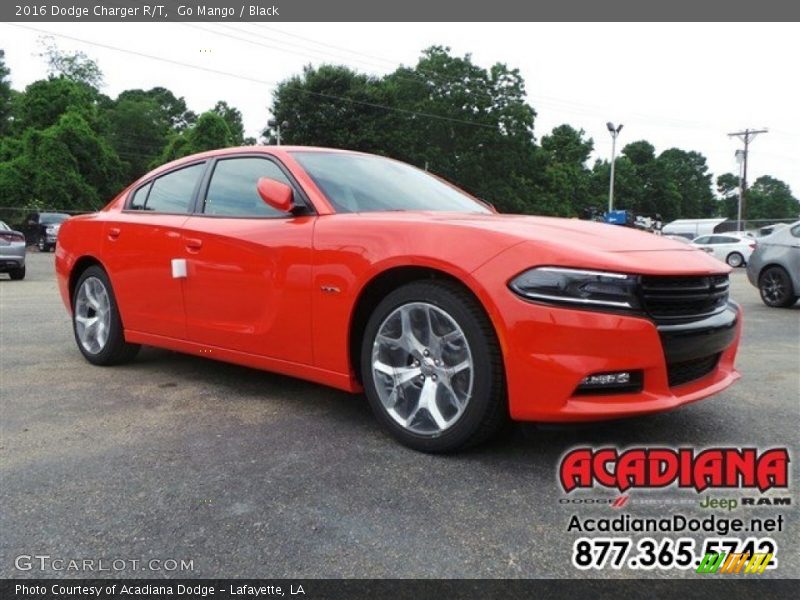 Go Mango / Black 2016 Dodge Charger R/T