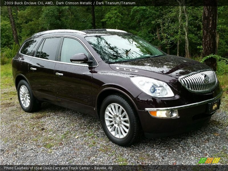 Dark Crimson Metallic / Dark Titanium/Titanium 2009 Buick Enclave CXL AWD