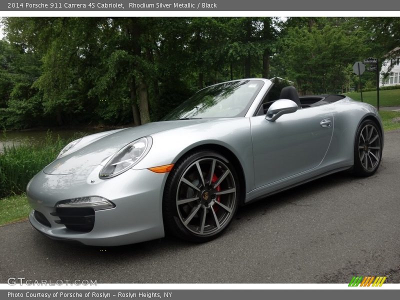 Rhodium Silver Metallic / Black 2014 Porsche 911 Carrera 4S Cabriolet