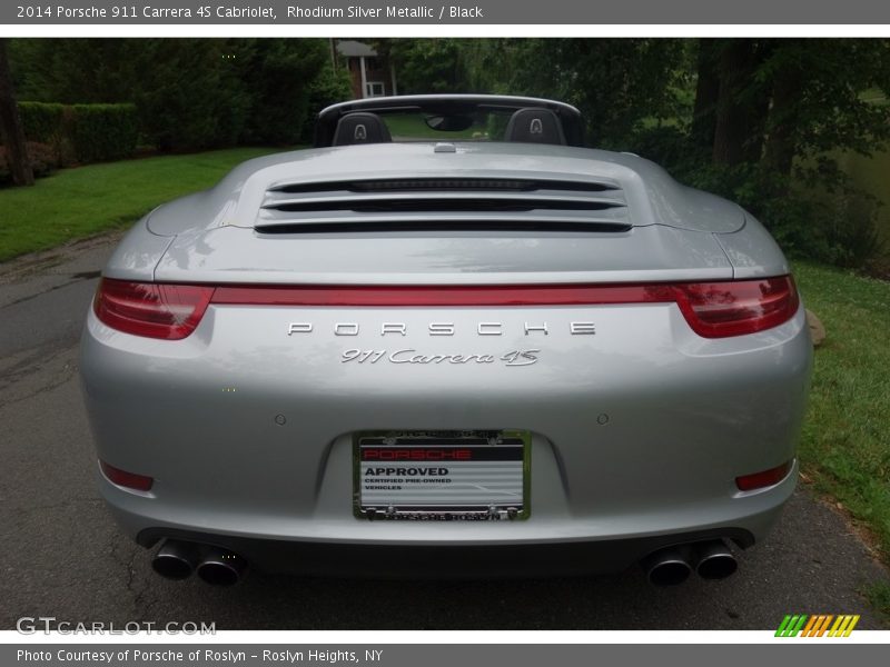 Rhodium Silver Metallic / Black 2014 Porsche 911 Carrera 4S Cabriolet