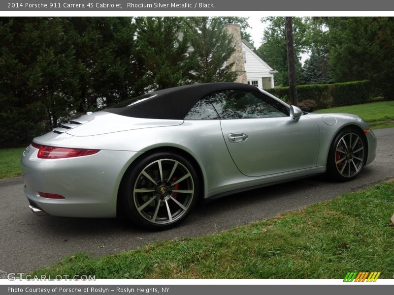 Rhodium Silver Metallic / Black 2014 Porsche 911 Carrera 4S Cabriolet
