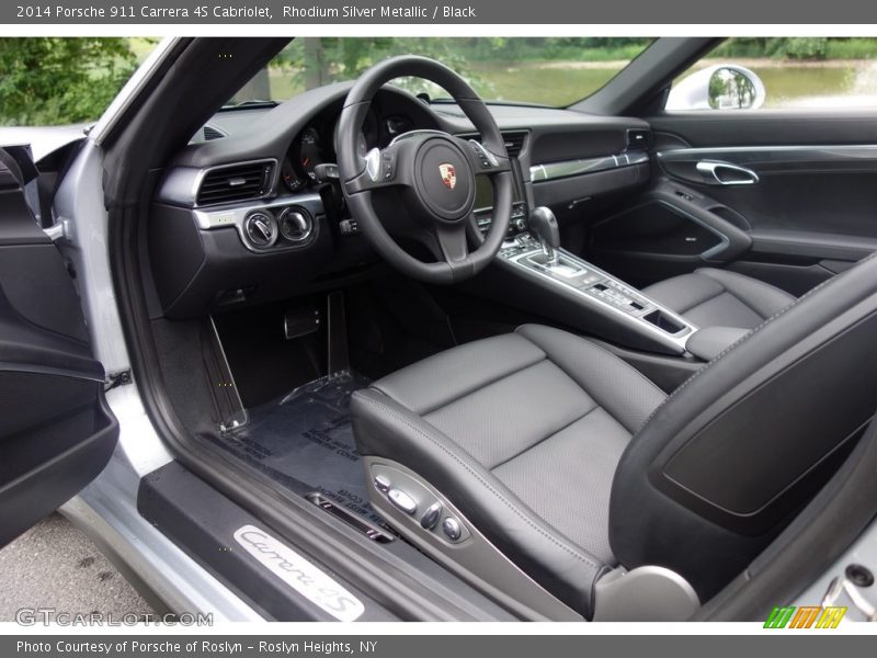 Rhodium Silver Metallic / Black 2014 Porsche 911 Carrera 4S Cabriolet