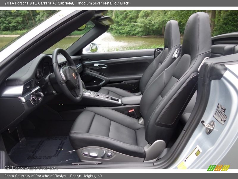 Rhodium Silver Metallic / Black 2014 Porsche 911 Carrera 4S Cabriolet