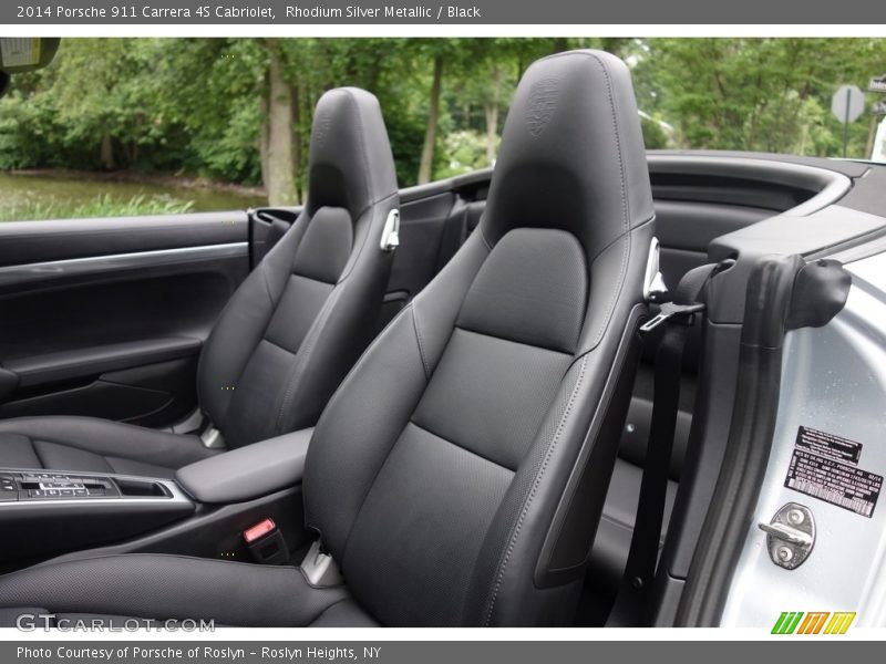Rhodium Silver Metallic / Black 2014 Porsche 911 Carrera 4S Cabriolet
