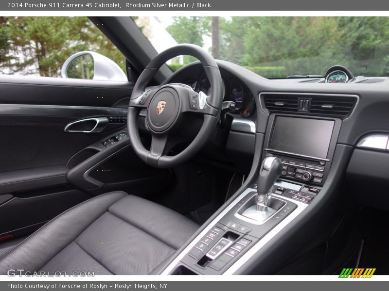 Rhodium Silver Metallic / Black 2014 Porsche 911 Carrera 4S Cabriolet
