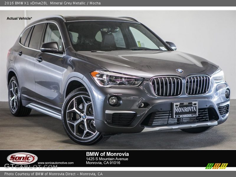 Mineral Grey Metallic / Mocha 2016 BMW X1 xDrive28i